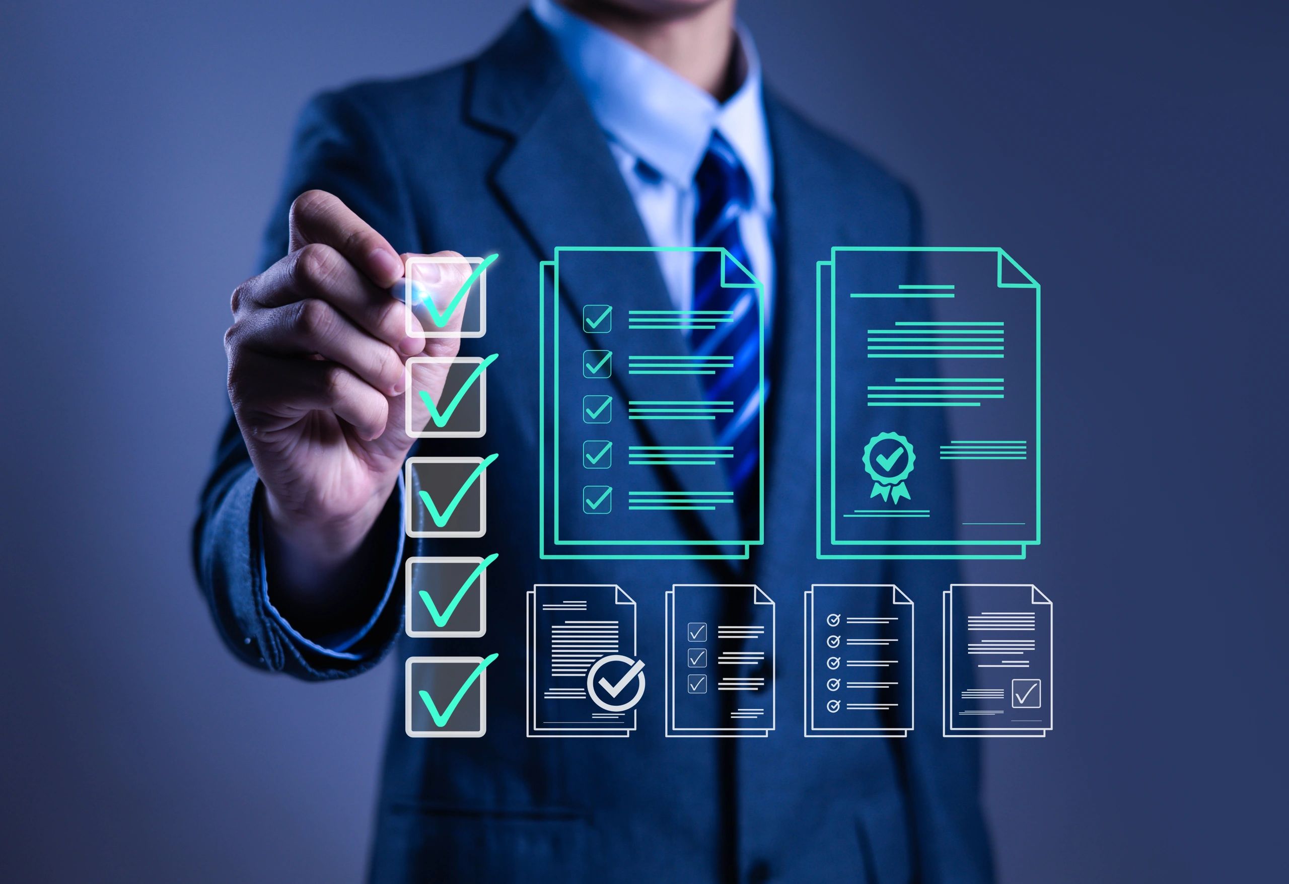 Compliance checklist representing documentation and quality review processes